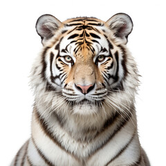 Obraz premium photo tiger on a white background сreated with Generative Ai