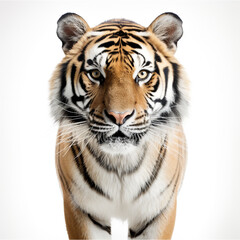 Obraz premium photo tiger on a white background сreated with Generative Ai