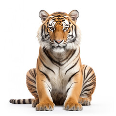 Obraz premium photo tiger on a white background сreated with Generative Ai