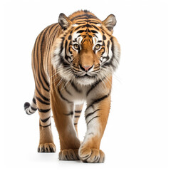 Fototapeta premium photo tiger on a white background сreated with Generative Ai