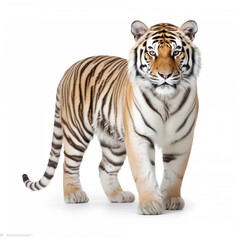 photo tiger on a white background сreated with Generative Ai
