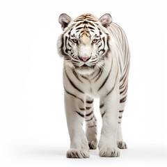 Naklejka premium photo tiger on a white background сreated with Generative Ai