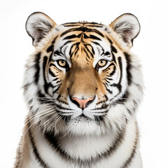 Fototapeta premium photo tiger on a white background сreated with Generative Ai