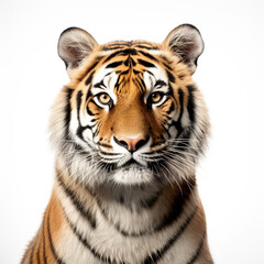 Obraz premium photo tiger on a white background сreated with Generative Ai