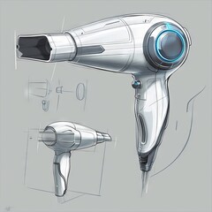 Design sketch of a hairdryer