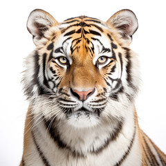 Obraz premium photo tiger on a white background сreated with Generative Ai