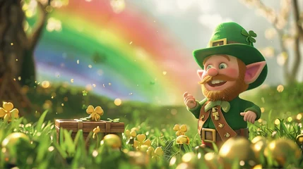 Foto op Canvas Leprechauns are celebrating lucky day © Ege