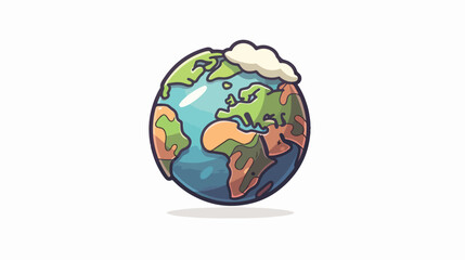 Planet concept represented by earth icon. isolated 