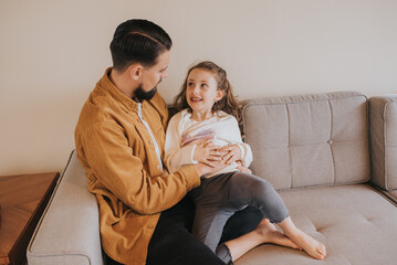 Dad having quality time with her daughter