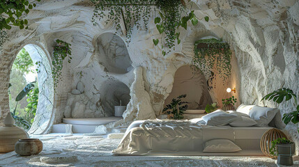 Home Interior Built In Organic Rock Cave 