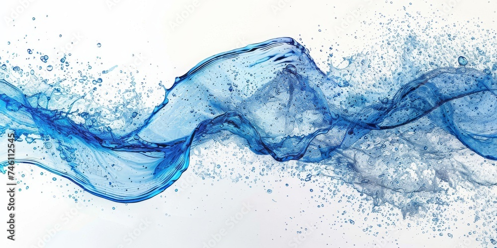Poster apturing the serene and ethereal dance of ink in water as an abstract art form, generative ai