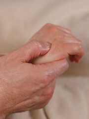 Hand Massage and Reflexology concept. Alternative medicine, Holistic approach