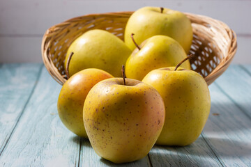 Golden Treasure in the Orchard: Golden Apples Ready to Enjoy