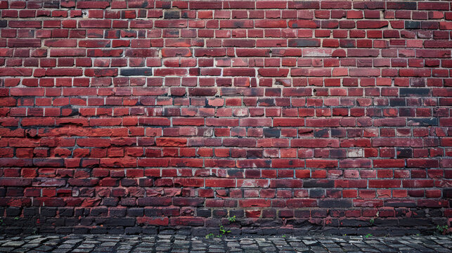 red brick wall as background image