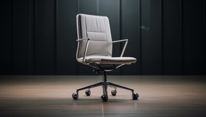 minimalist light office chair. concept of a workplace, comfortable work on a chair.