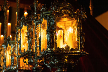 Detail of the candlestick of an Easter throne.