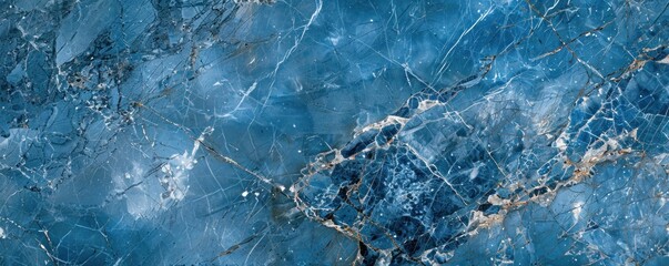 Blue marble slab or grunge stone, abstract marble texture background