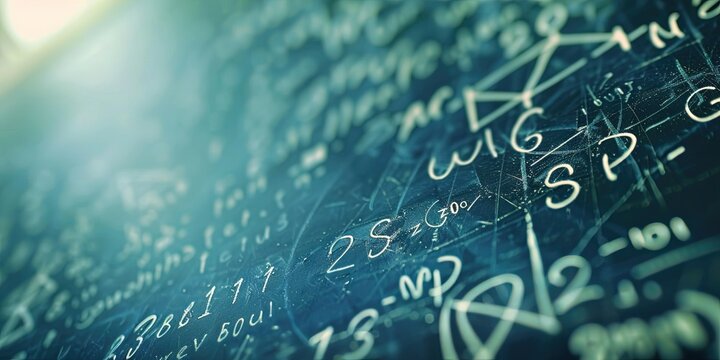 Data science concept with colorful data and math algorithms