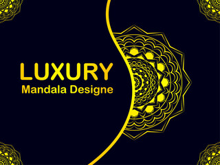 luxury black mandala design collection template