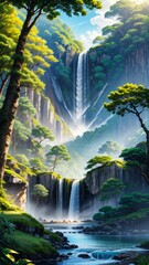 waterfall in the forest