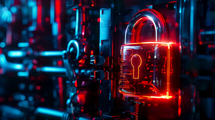 A highly detailed holographic interface emits a glowing blue light, symbolizing cutting-edge technology and futuristic user experiences (1)