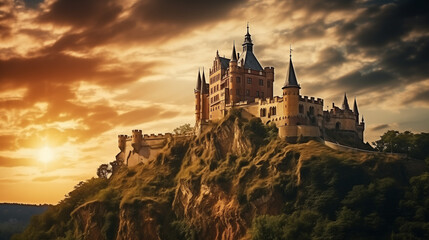 Obraz premium old castle in the mountains