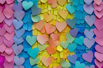 LGBTQ Pride harmonize. Rainbow altruistic colorful artistic movement diversity Flag. Gradient motley colored coexistence LGBT rightsparade attachment pride community