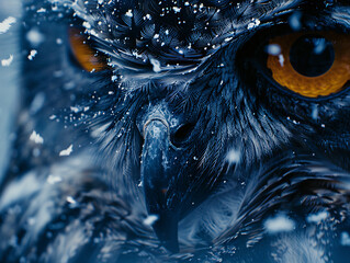 Mystic winter Stare: The Owl's Eye