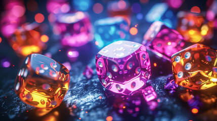 In the realm of gemstone gambling, players roll the dice in pursuit of dazzling treasures and thrilling wins With every turn, the gems shimmer with potential, each one representing a chance for the - obrazy, fototapety, plakaty
