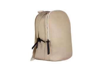 canvas backpack isolated on white background