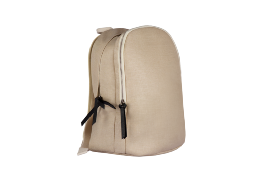canvas backpack isolated on white background