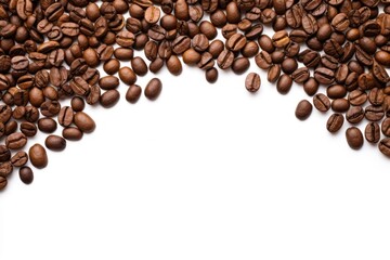 Coffee beans isolated on white background