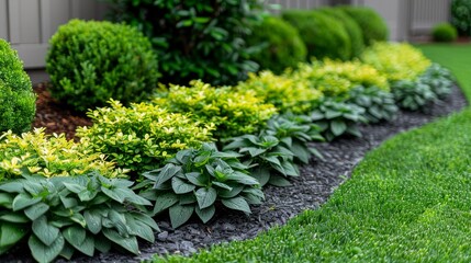 Spring gardening  pruning and shaping bushes to enhance landscape beauty in the season