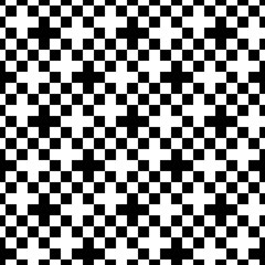 Fototapeta premium Seamless pattern. Tribal wallpaper. Ancient mosaic. Crosses ornament. Tribe motif. Digital paper for web design, textile print. Ethnic embroidery background. Ethnical folk image. Vector artwork.