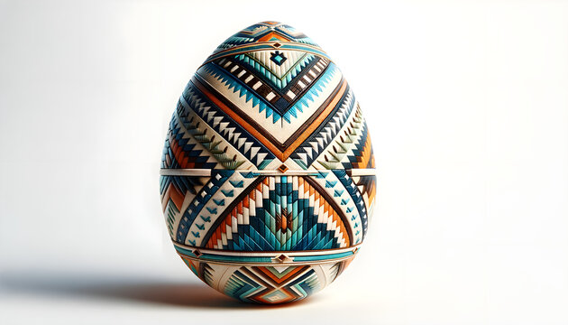 Egg with Native American art