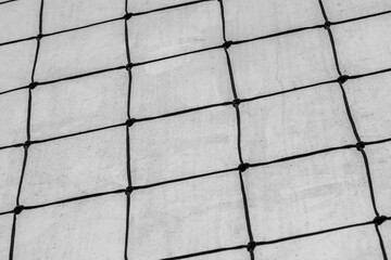 Monochrome net rope. Abstract pattern and texture .