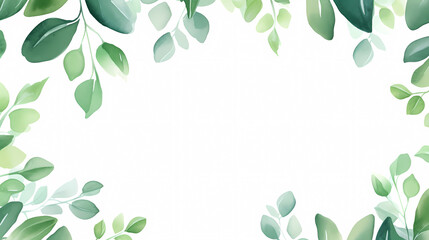 Hand painted light leaves decorative background