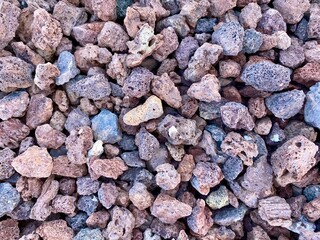 Pozzolana red volcanic lapillus,texture 