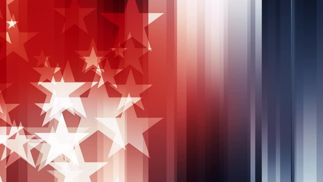 Gradient overlays of red and bright stars shape trendy abstract rectangle pattern for stylish contemporary wallpaper design