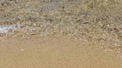 Fototapeta na wymiar Wave hitting the beach