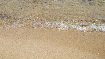 Wave hitting the beach