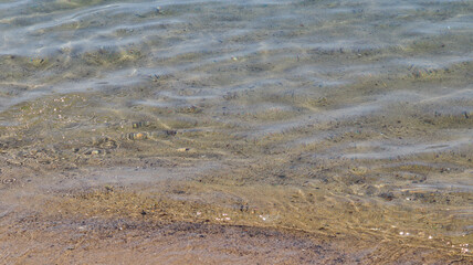 Wave hitting the beach