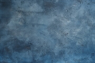 Blue grunge background with scratches. Dirty navy cement textured wall. Vintage wide long backdrop use for design web banner with scratches and cracks. Old stained dark concrete, distressed texture