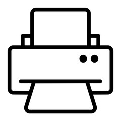 This is the Printer icon from the Finance icon collection with an Outline style