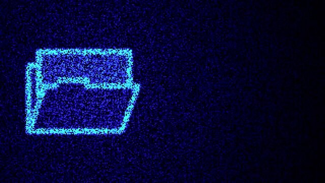 Open file icon, motion animation with 4 variations, seven-second videos with 1 second of transitions and 5 seconds that can be seamlessly looped.	
