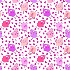 Easter eggs and chicken pattern for wrapping paper and linens and fabrics and kids clothes print and spring