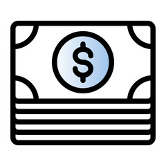 This is the Money icon from the Finance icon collection with an Gradient Color Lineal style