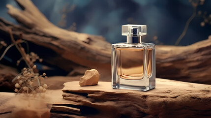 Obraz na płótnie Canvas Perfume bottle commercial shooting, luxury perfume feel