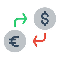 This is the Exchange icon from the Finance icon collection with an Color style