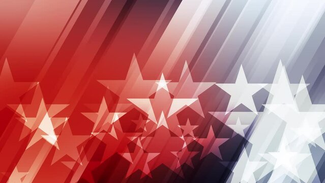 Futuristic stars and red gradients come together in stylish abstract background, creative geometric arrangement of rectangular shapes